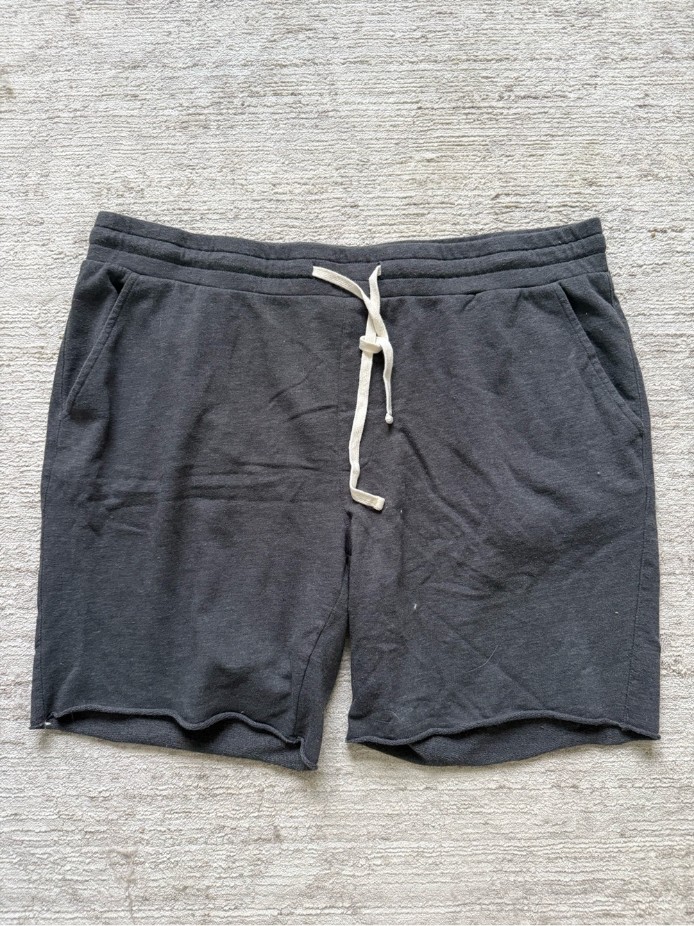 Original Use Black Athletic Drawstring Shorts with White Tie (Size XL)